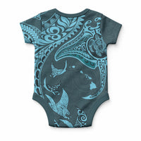 Hawaiian Manta Ray and Polynesian Tribal Tattoo Baby Onesie