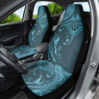 Hawaiian Manta Ray and Polynesian Tribal Tattoo Car Seat Cover Turquoise Color LT03 - Polynesian Pride