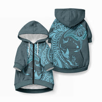Hawaiian Manta Ray and Polynesian Tribal Tattoo Pet Hoodie