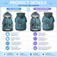 Hawaiian Manta Ray and Polynesian Tribal Tattoo Pet Hoodie