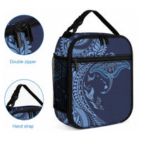 Hawaiian Manta Ray and Polynesian Tribal Tattoo Lunch Bag