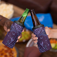 Hawaiian Manta Ray and Polynesian Tribal Tattoo 4 in 1 Can Cooler Tumbler Purple Color LT03 - Polynesian Pride