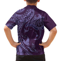 Hawaiian Manta Ray and Polynesian Tribal Tattoo Hawaiian Shirt Purple Color LT03 - Polynesian Pride