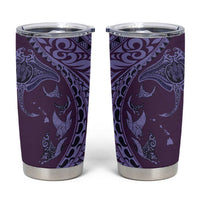 Hawaiian Manta Ray and Polynesian Tribal Tattoo Tumbler Cup Purple Color LT03 Purple - Polynesian Pride