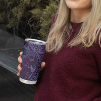 Hawaiian Manta Ray and Polynesian Tribal Tattoo Tumbler Cup Purple Color LT03 - Polynesian Pride