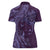 Hawaiian Manta Ray and Polynesian Tribal Tattoo Women Polo Shirt Purple Color LT03
