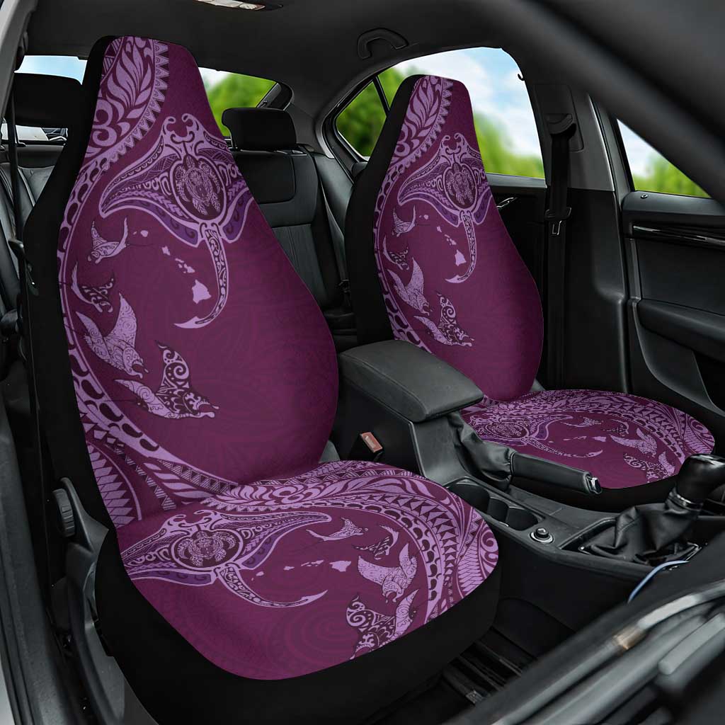 Hawaiian Manta Ray and Polynesian Tribal Tattoo Car Seat Cover Pink Color LT03 One Size Pink - Polynesian Pride