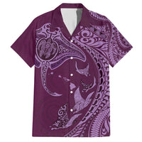 Hawaiian Manta Ray and Polynesian Tribal Tattoo Hawaiian Shirt Pink Color LT03 Pink - Polynesian Pride