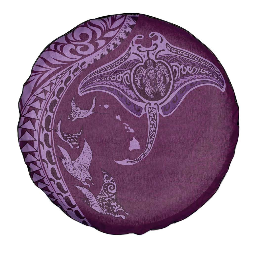 Hawaiian Manta Ray and Polynesian Tribal Tattoo Spare Tire Cover Pink Color LT03 - Polynesian Pride