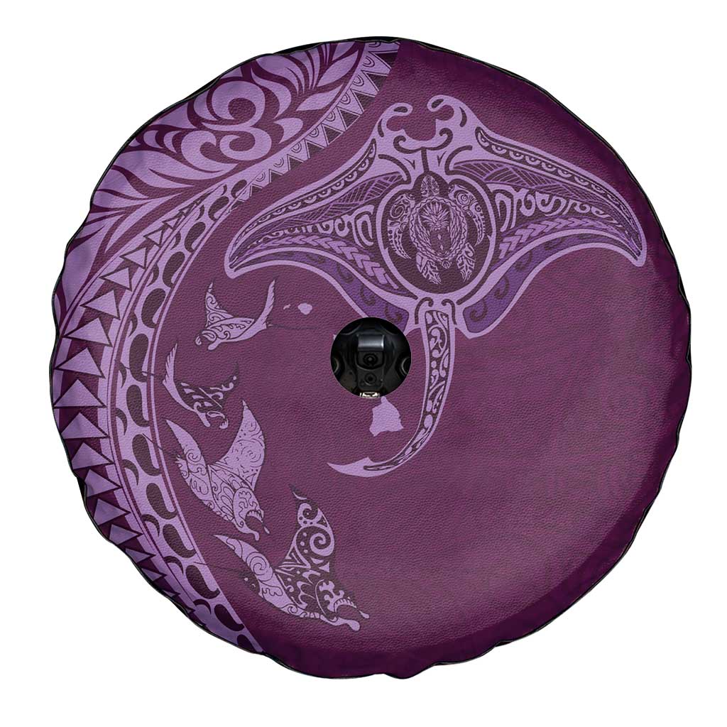 Hawaiian Manta Ray and Polynesian Tribal Tattoo Spare Tire Cover Pink Color LT03 - Polynesian Pride