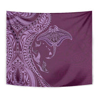 Hawaiian Manta Ray and Polynesian Tribal Tattoo Tapestry Pink Color LT03 - Polynesian Pride
