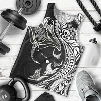 Hawaiian Manta Ray and Polynesian Tribal Tattoo Men Tank Top Black Color LT03 - Polynesian Pride