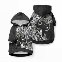 Hawaiian Manta Ray and Polynesian Tribal Tattoo Pet Hoodie