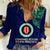 Papua New Guinea Bougainville Women Casual Shirt PNG Birds Of Paradise Polynesian Arty Style LT03 Female Blue - Polynesian Pride