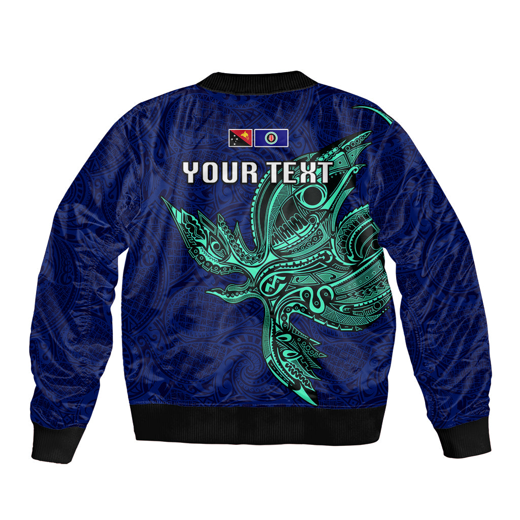 Custom Papua New Guinea Bougainville Bomber Jacket PNG Birds Of Paradise Polynesian Arty Style LT03 - Polynesian Pride