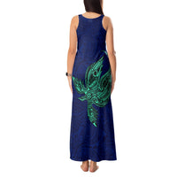Custom Papua New Guinea Bougainville Tank Maxi Dress PNG Birds Of Paradise Polynesian Arty Style LT03 - Polynesian Pride