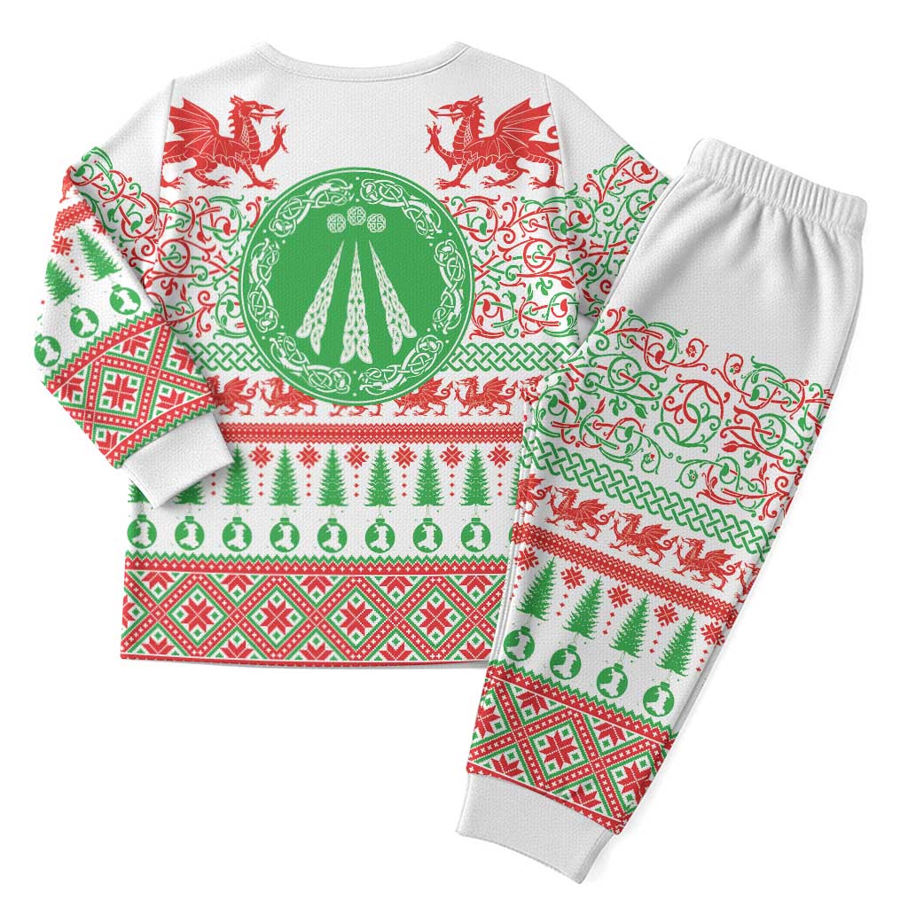 Welsh Christmas Pajama Set Awen and Celtics Culture with Xmas Elements LT03 - Polynesian Pride