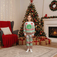 Welsh Christmas Pajama Set Awen and Celtics Culture with Xmas Elements LT03 Kid White - Polynesian Pride