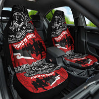 Aotearoa Toitu Te Tiriti Car Seat Cover Honoring Te Tiriti o Waitangi Maori Haka LT03 One Size Red - Polynesian Pride