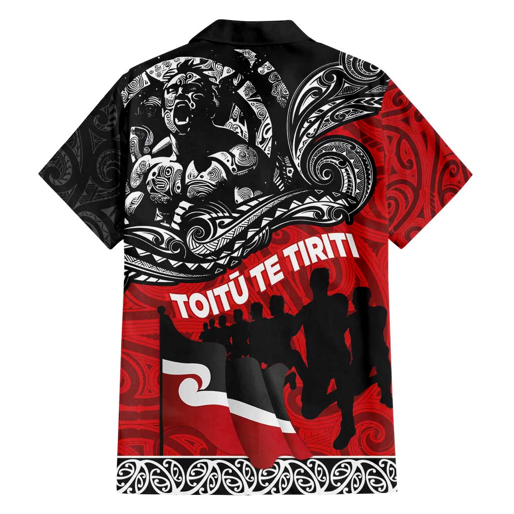 Aotearoa Toitu Te Tiriti Family Matching Off Shoulder Maxi Dress and Hawaiian Shirt Honoring Te Tiriti o Waitangi Maori Haka LT03 - Polynesian Pride