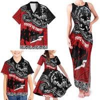 Aotearoa Toitu Te Tiriti Family Matching Tank Maxi Dress and Hawaiian Shirt Honoring Te Tiriti o Waitangi Maori Haka LT03 - Polynesian Pride
