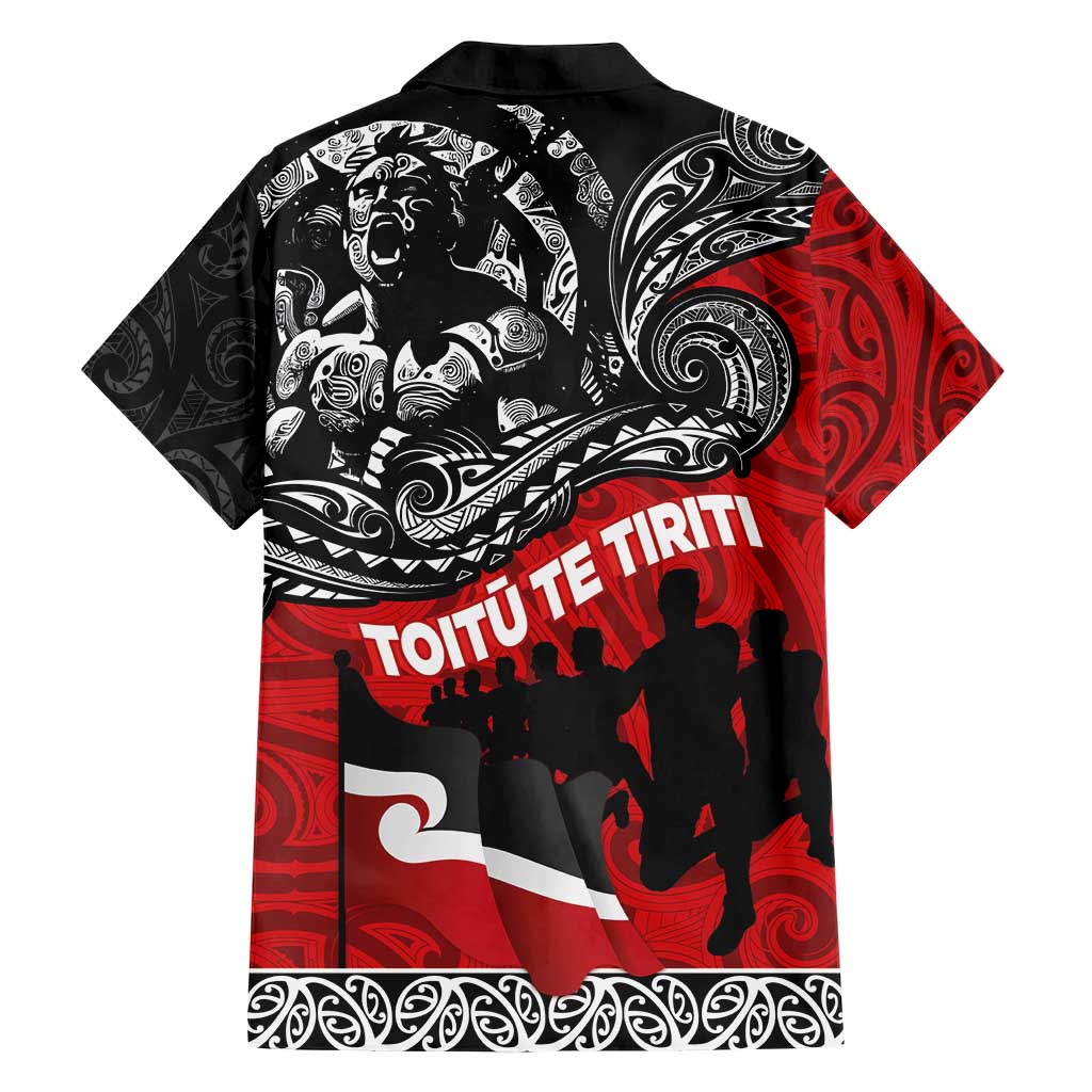 Aotearoa Toitu Te Tiriti Hawaiian Shirt Honoring Te Tiriti o Waitangi Maori Haka LT03 - Polynesian Pride