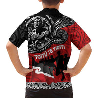 Aotearoa Toitu Te Tiriti Kid Hawaiian Shirt Honoring Te Tiriti o Waitangi Maori Haka LT03 - Polynesian Pride