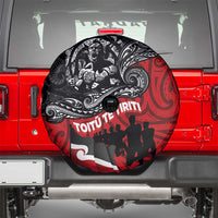 Aotearoa Toitu Te Tiriti Spare Tire Cover Honoring Te Tiriti o Waitangi Maori Haka LT03 - Polynesian Pride