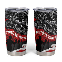 Aotearoa Toitu Te Tiriti Tumbler Cup Honoring Te Tiriti o Waitangi - Maori Haka LT03 Red - Polynesian Pride