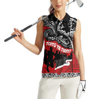 Aotearoa Toitu Te Tiriti Women Sleeveless Polo Shirt Honoring Te Tiriti o Waitangi Maori Haka LT03 - Polynesian Pride