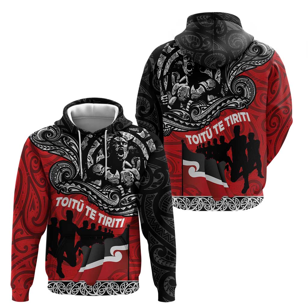 Aotearoa Toitu Te Tiriti Zip Hoodie Honoring Te Tiriti o Waitangi Maori Haka LT03 - Polynesian Pride