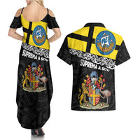 New Zealand Wellington Couples Matching Summer Maxi Dress and Hawaiian Shirt The Capital's Emblems Flag and Koru Art LT03 - Polynesian Pride