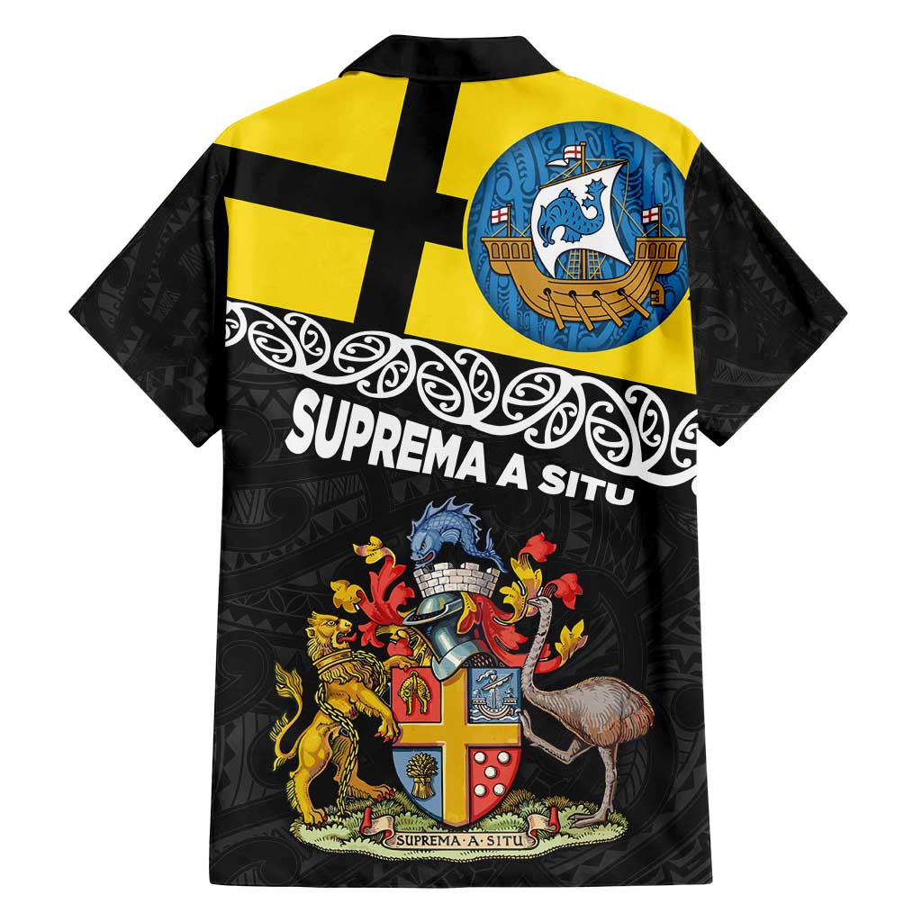 New Zealand Wellington Family Matching Off Shoulder Short Dress and Hawaiian Shirt The Capital's Emblems Flag and Koru Art LT03 - Polynesian Pride