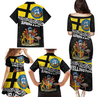 New Zealand Wellington Family Matching Puletasi and Hawaiian Shirt The Capital's Emblems Flag and Koru Art LT03 - Polynesian Pride