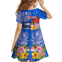 Personalised Samoa Coat Of Arms Family Matching Off Shoulder Long Sleeve Dress and Hawaiian Shirt Hibiscus Polynesian Tattoo Pattern LT03 - Polynesian Pride