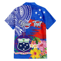 Personalised Samoa Coat Of Arms Family Matching Summer Maxi Dress and Hawaiian Shirt Hibiscus Polynesian Tattoo Pattern LT03 - Polynesian Pride