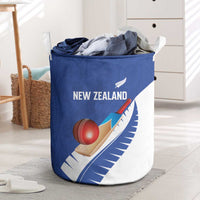 New Zealand Cricket Laundry Basket Kiwi Birds Haka Dance Blue Fern Sporty Style LT03 Blue - Polynesian Pride