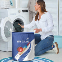 New Zealand Cricket Laundry Basket Kiwi Birds Haka Dance Blue Fern Sporty Style LT03 - Polynesian Pride