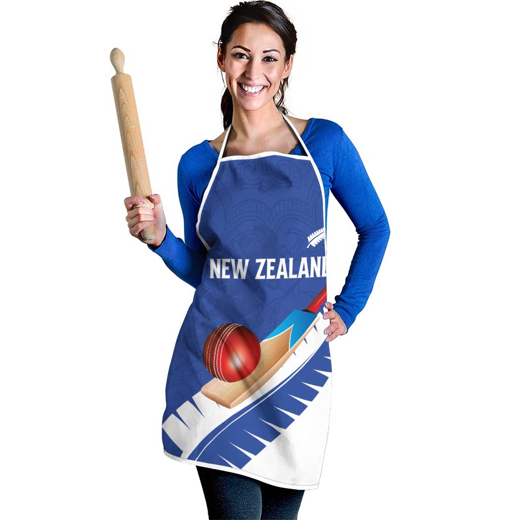 New Zealand Cricket Apron Kiwi Birds Haka Dance Blue Fern Sporty Style LT03 - Polynesian Pride