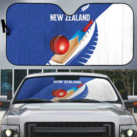 New Zealand Cricket Auto Sun Shade Kiwi Birds Haka Dance Blue Fern Sporty Style LT03 Blue - Polynesian Pride