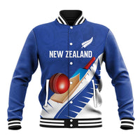 Custom New Zealand Cricket Baseball Jacket Kiwi Birds Haka Dance Blue Fern Sporty Style LT03 Unisex Blue - Polynesian Pride