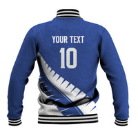 Custom New Zealand Cricket Baseball Jacket Kiwi Birds Haka Dance Blue Fern Sporty Style LT03 - Polynesian Pride