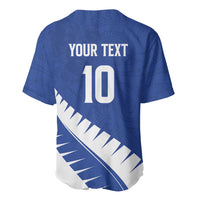 Custom New Zealand Cricket Baseball Jersey Kiwi Birds Haka Dance Blue Fern Sporty Style LT03 - Polynesian Pride