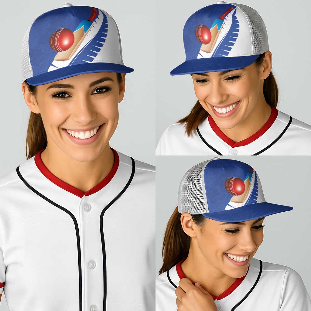 New Zealand Cricket Baseball Net Cap Kiwi Birds Haka Dance Blue Fern Sporty Style LT03 - Polynesian Pride