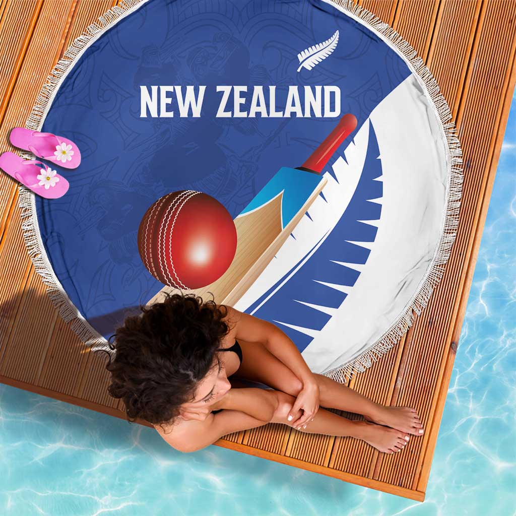 New Zealand Cricket Beach Blanket Kiwi Birds Haka Dance Blue Fern Sporty Style LT03 - Polynesian Pride
