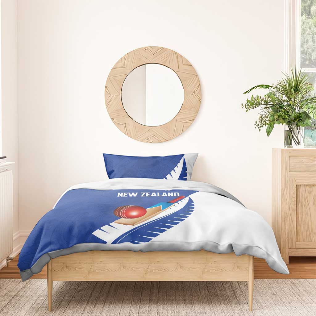 New Zealand Cricket Bedding Set Kiwi Birds Haka Dance Blue Fern Sporty Style LT03 - Polynesian Pride