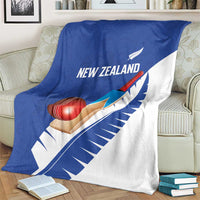 New Zealand Cricket Blanket Kiwi Birds Haka Dance Blue Fern Sporty Style LT03 - Polynesian Pride