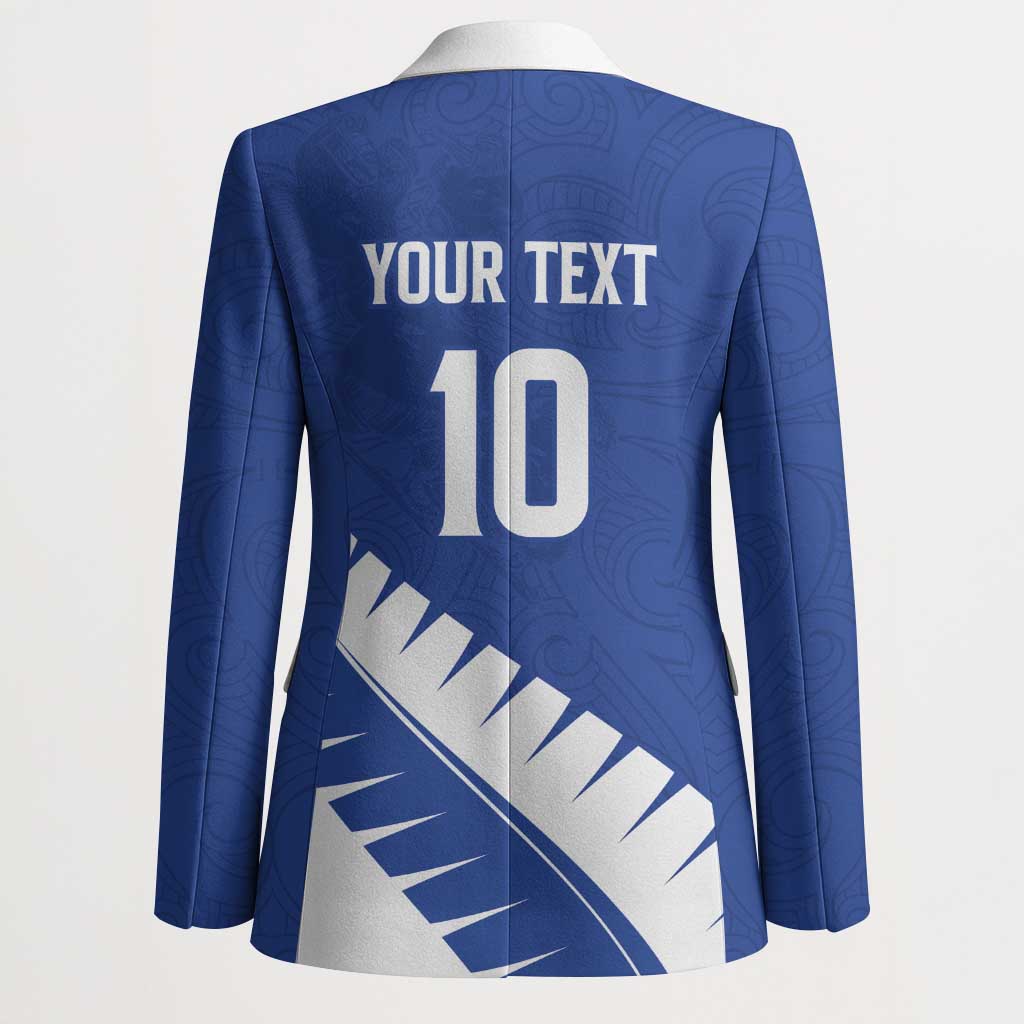Custom New Zealand Cricket Blazer Kiwi Birds Haka Dance Blue Fern Sporty Style LT03 - Polynesian Pride