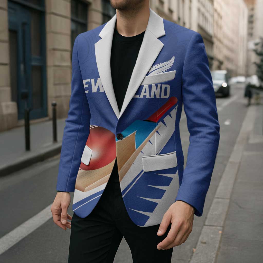 Custom New Zealand Cricket Blazer Kiwi Birds Haka Dance Blue Fern Sporty Style LT03 - Polynesian Pride