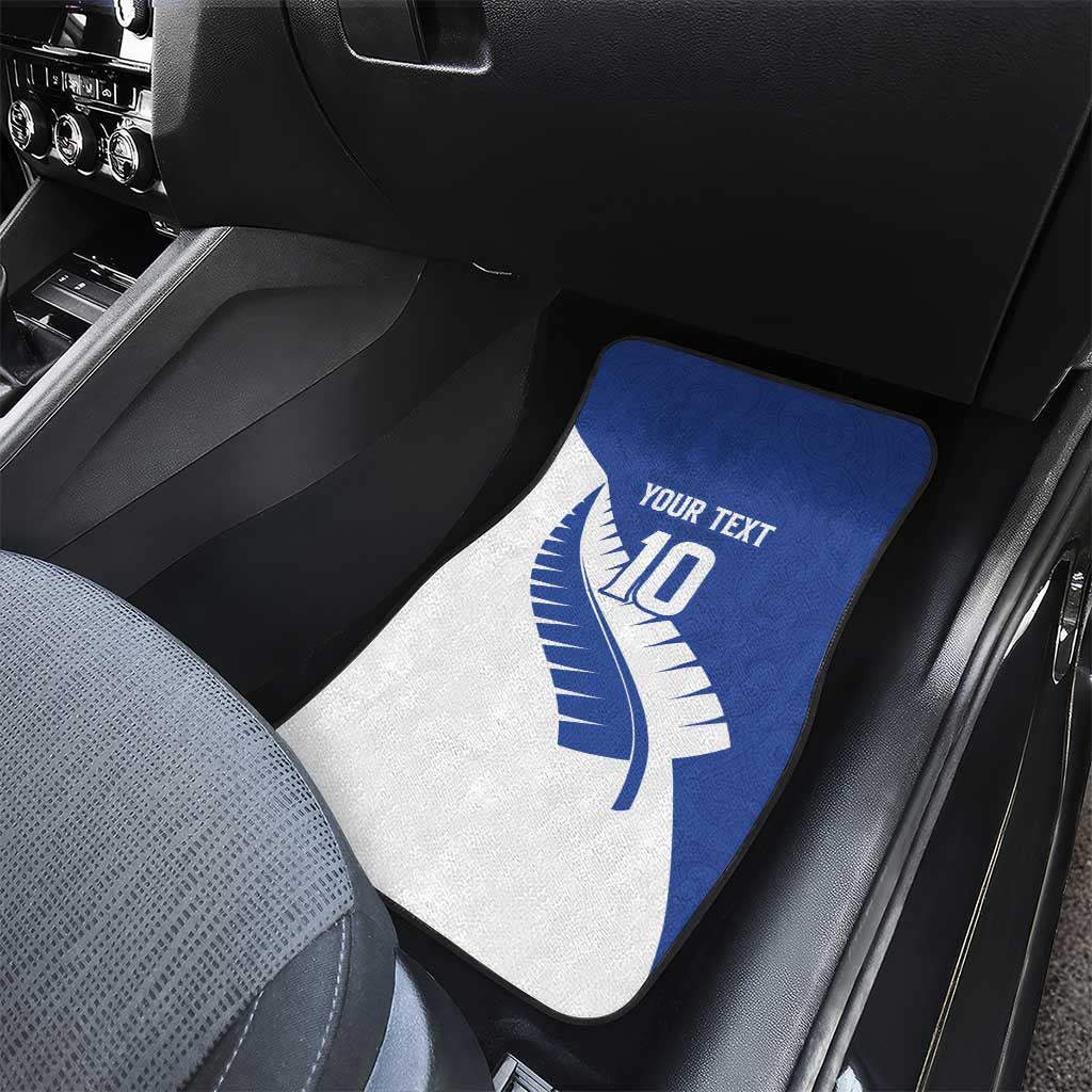 Custom New Zealand Cricket Car Mats Kiwi Birds Haka Dance Blue Fern Sporty Style LT03 - Polynesian Pride